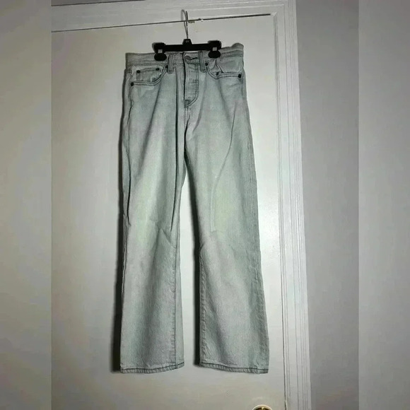 Levi's BIG E Wedgie Straight Denim Jeans Women's 24 Light Wash. Button Fly. - Picture 1 of 14